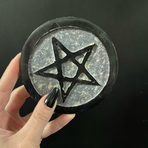 *SOLD* pentagram incense holder/soap dish